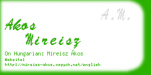 akos mireisz business card